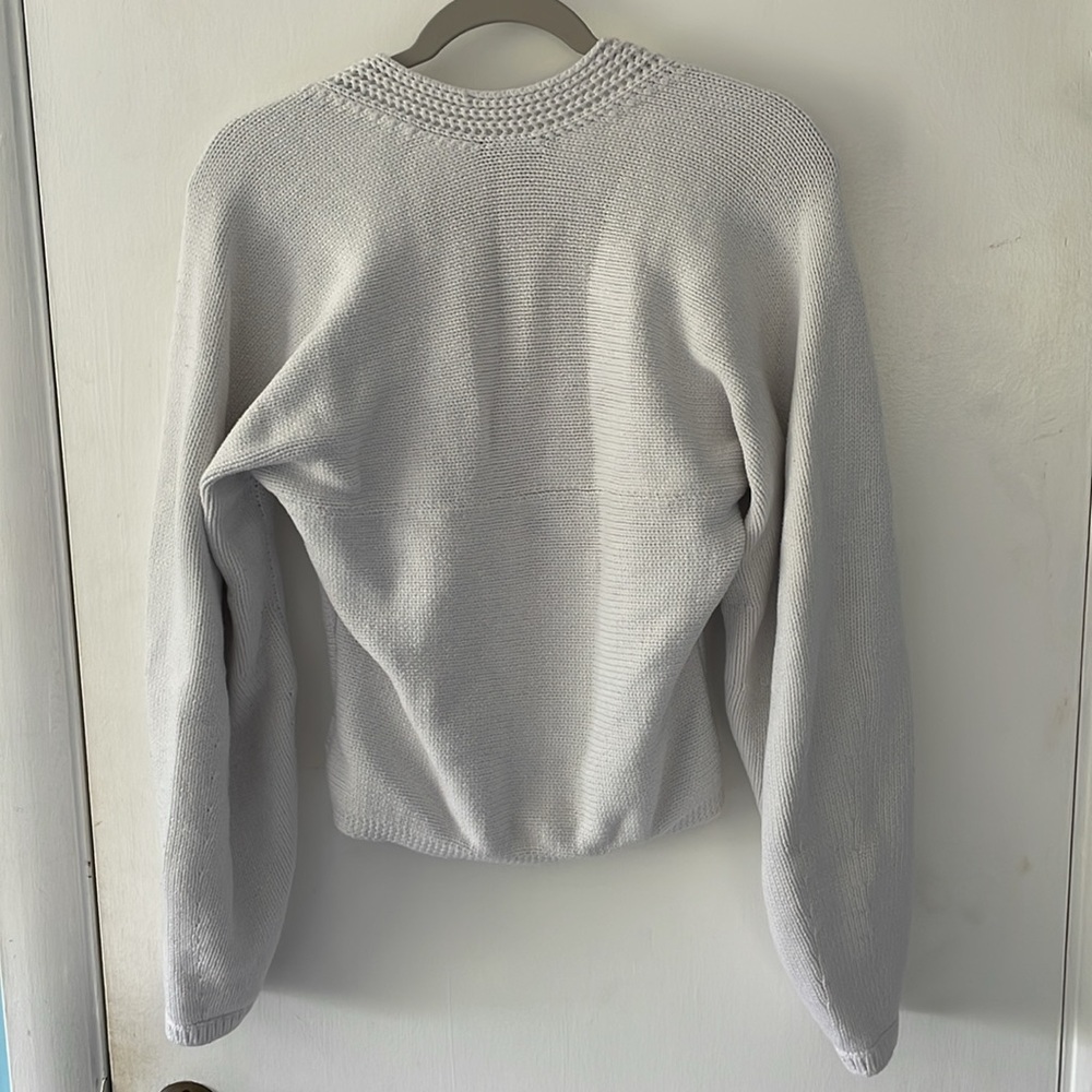 Large Express White Square Neck Fitted Pullover S… - image 6